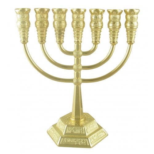 A golden menorah