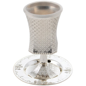 Silver plated kiddush cup.