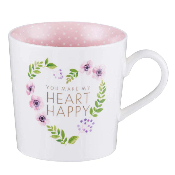 You make my heart happy mug